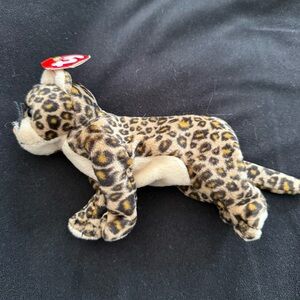 Ty Beanie Baby Sneaky Leopard Print Plush Toy